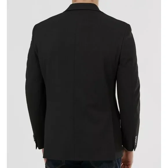 $295 Michael Kors Men's Black Modern-Fit Stretch Solid Blazer Suit Jacket 44L